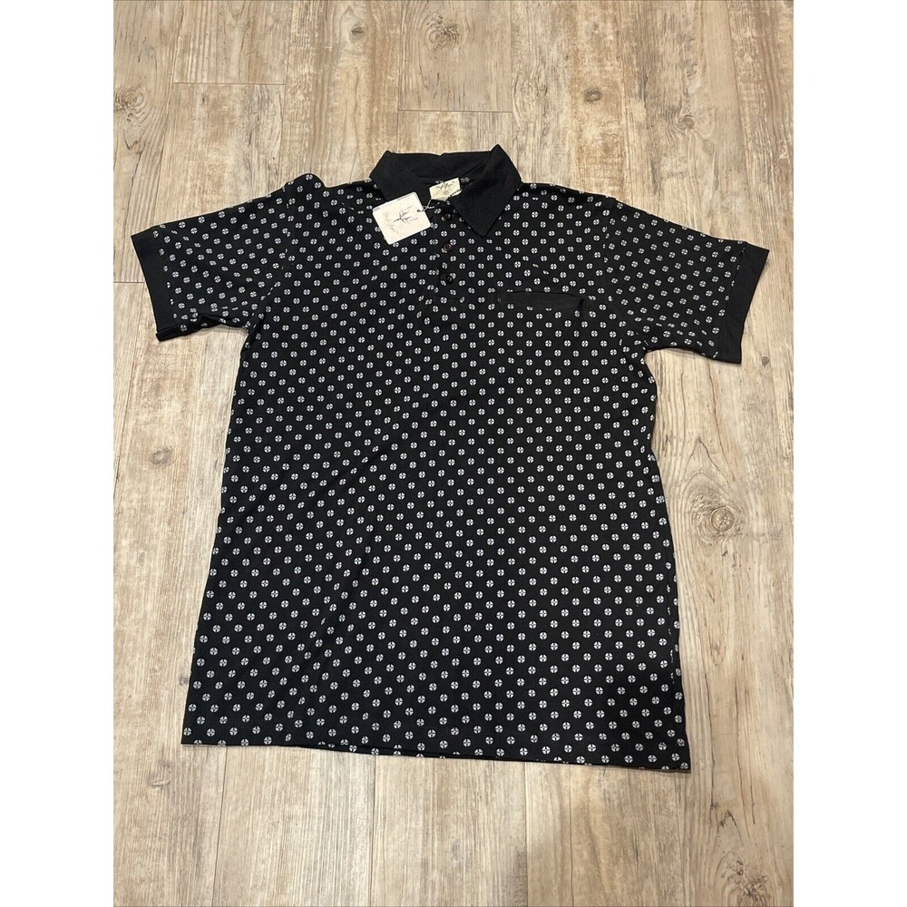 High Flyer Polo Shirt Men's Size S BlackShort Sleeve Collared Cotton NWT Golf